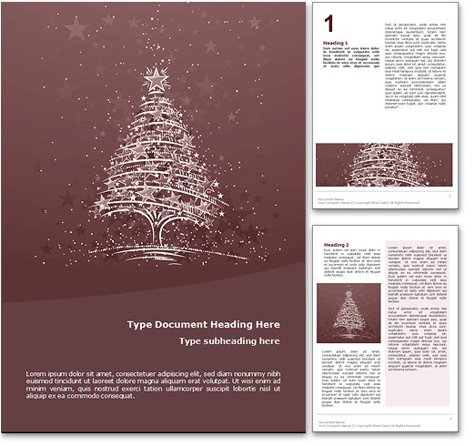 Royalty Free Christmas Microsoft Word Template In Red