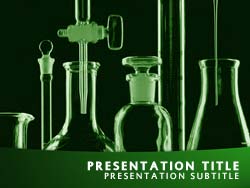 Mẫu PowerPoint hóa học với bản quyền miễn phí màu xanh lá cây: \